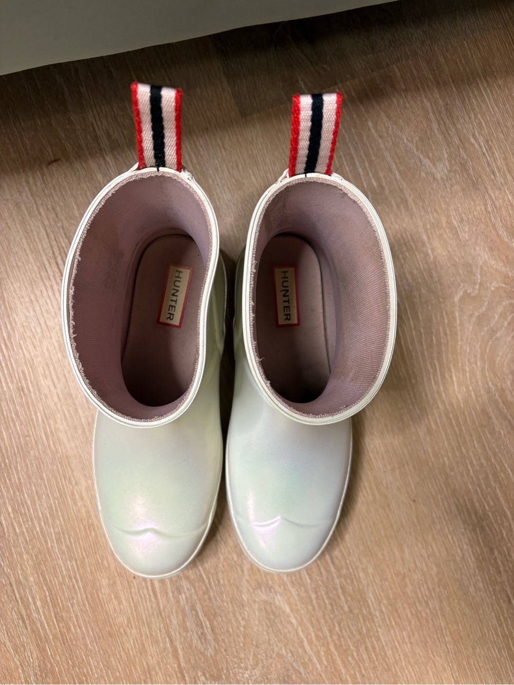 Hunter Iridescent Pearl Short Rain Boots - Picture 2 of 8